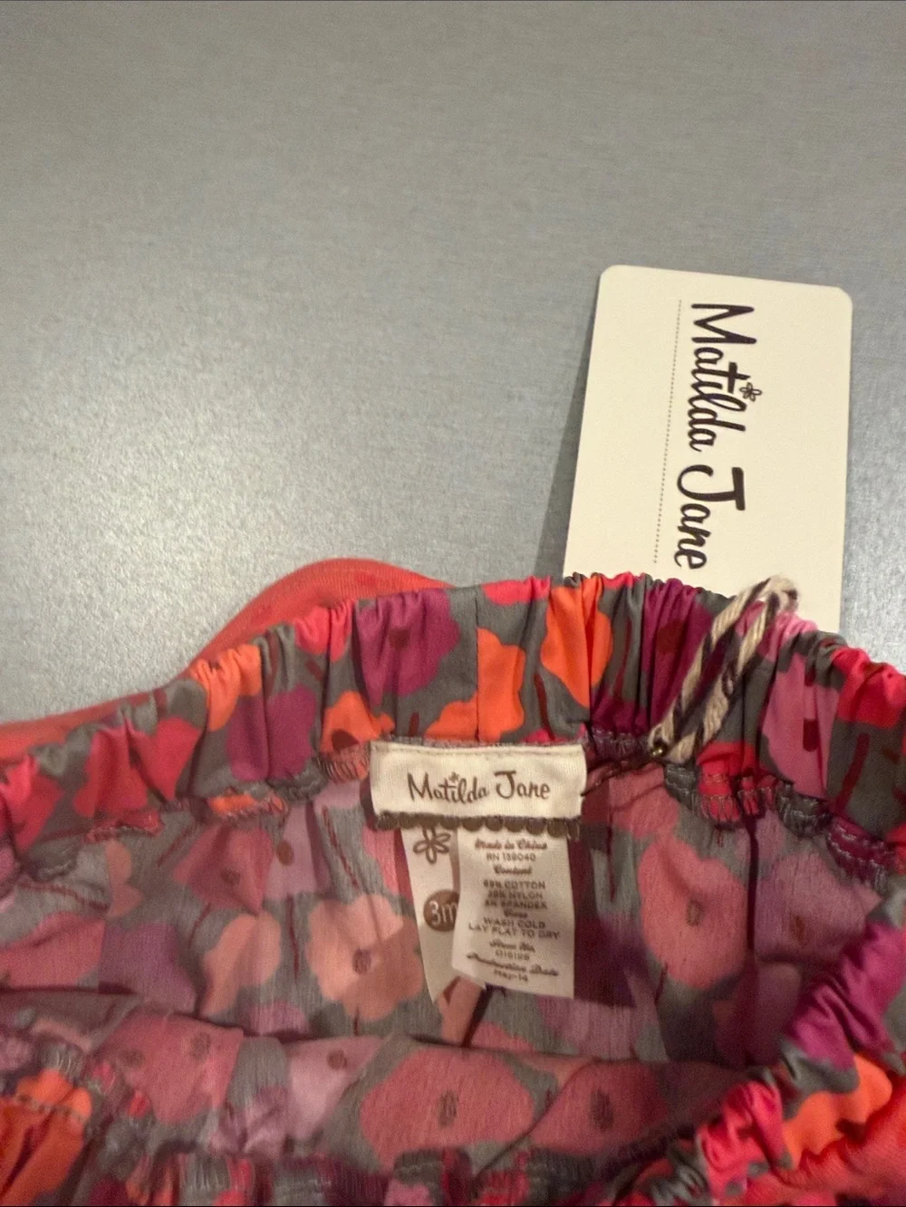 Matilda Jane Pinki, Red & Purple Floral Ruffle Diaper Cover